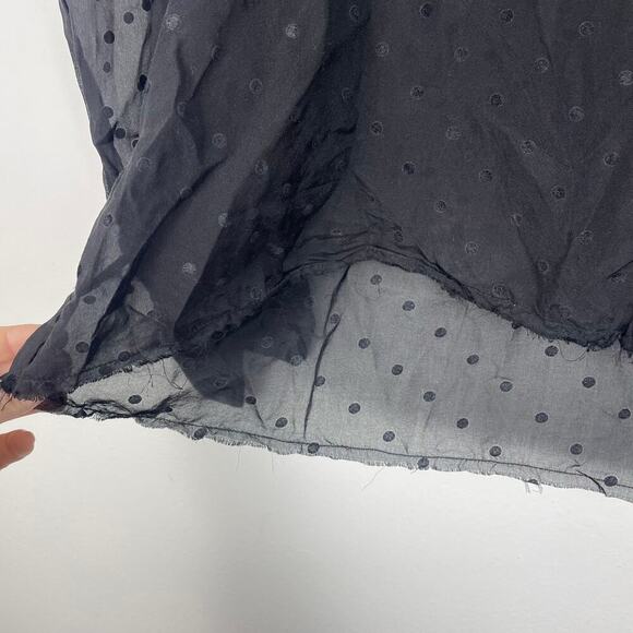 RTA Women’s black long sleeve polka dot blouse sheer size Small - Picture 3 of 9